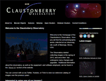 Tablet Screenshot of claustonberryobservatory.com